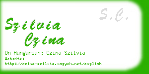 szilvia czina business card